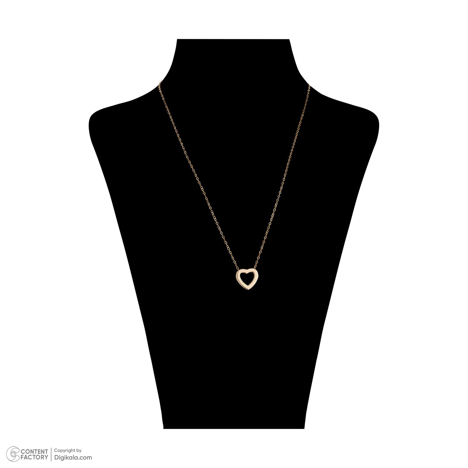 گردنبند طلا 18 عیار زنانه مایا ماهک مدل MM1868 طرح قلب -  - 2