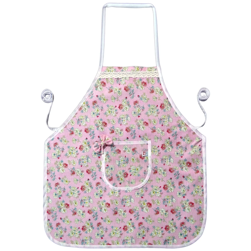 پیش بند آشپزخانه منسوجات خسروشاهی برتر مدل  جیبدار طرح شکوفه کد P1015