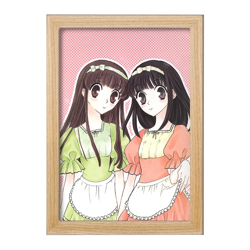 تابلو خندالو مدل هوندا و کاگورا انیمه سبد میوه کد 33984