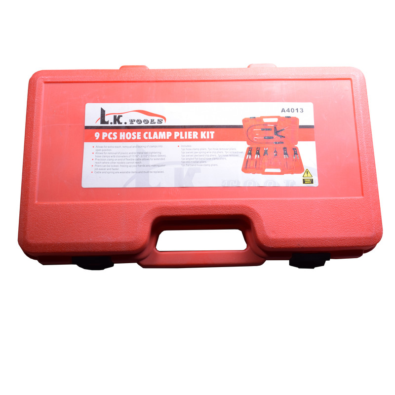 مجموعه 9 عددی انبر بست شلنگ ال کا تولز مدل A4013 مجموعه 9 عددی انبر بست شلنگ ال کا تولز مدل A4013