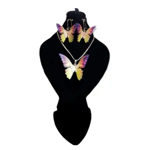 نیم ست طلا 18 عیار زنانه مدل پروانه کد L06