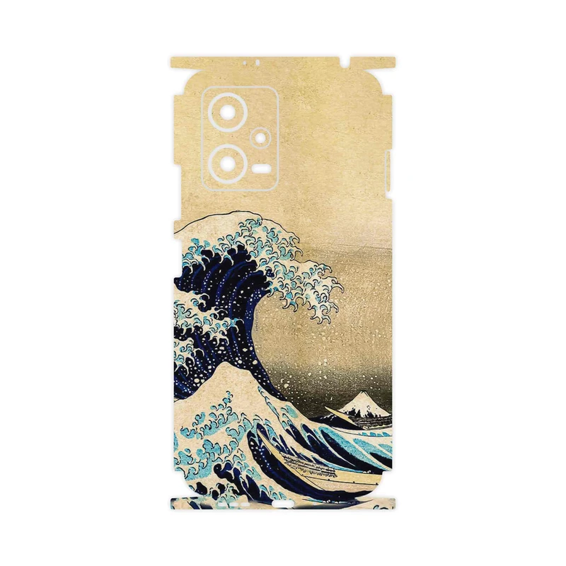 برچسب پوششی ماهوت مدل The Great Wave off Kanagawa of Hokusai-FullSkin مناسب برای گوشی موبایل شیائومی Redmi Note 12 5G