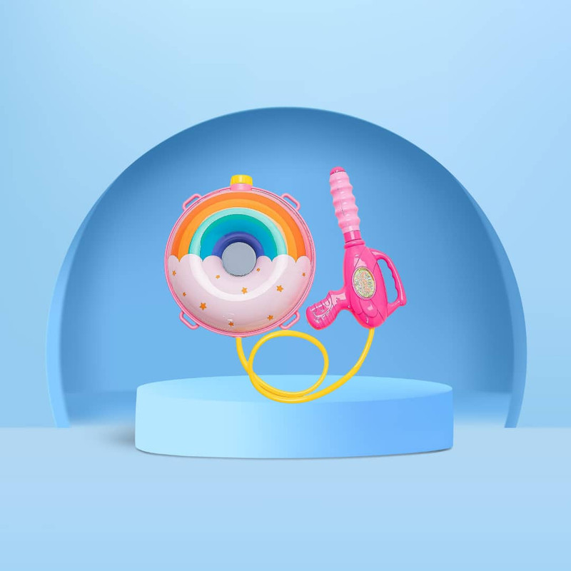 تفنگ آب پاش مدل کوله پشتی طرح رنگین کمان