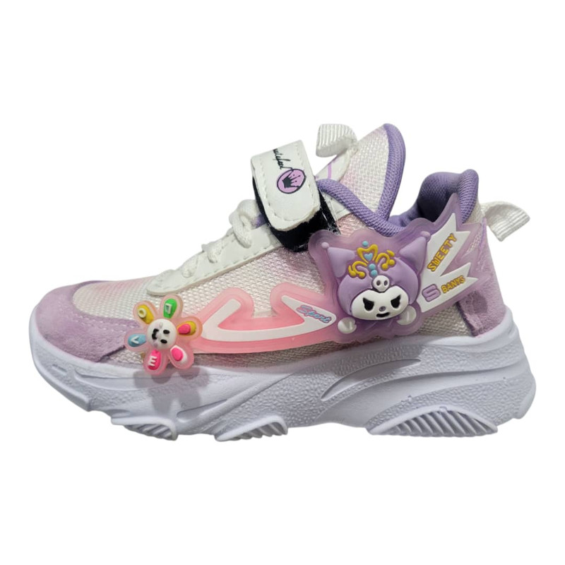 کفش راحتی دخترانه مدل کرومی چراغدار