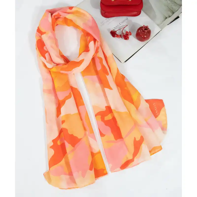 شال زنانه مدل نخی تابستانه نخی خنک طرح پاییزی کد a-2296