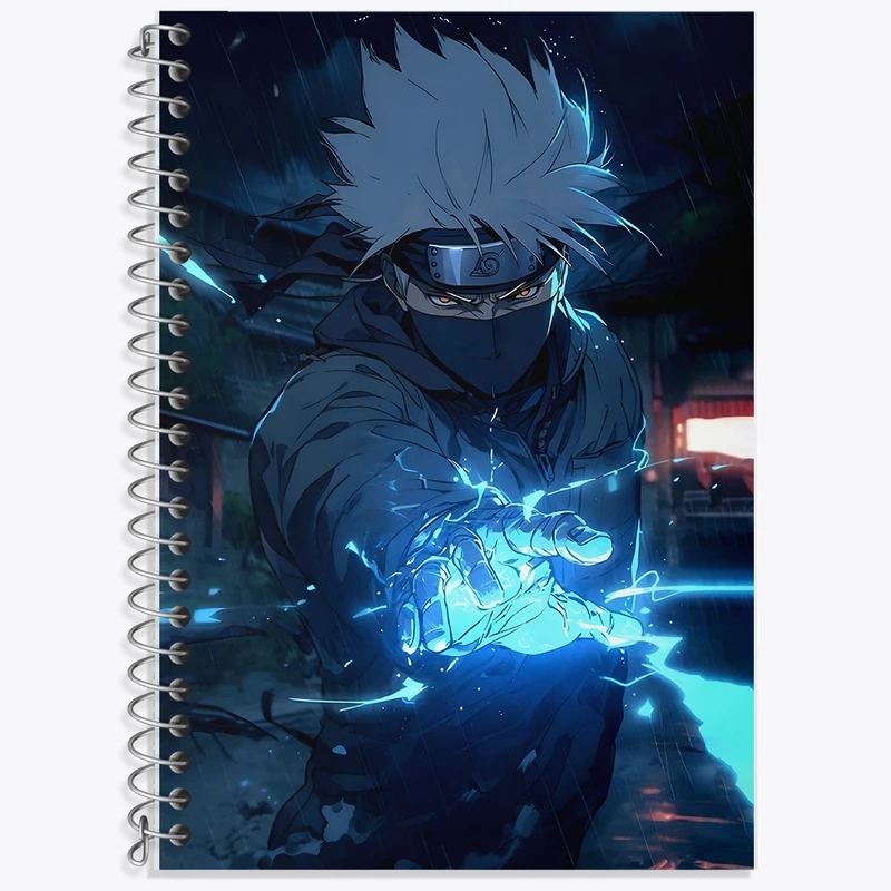 دفتر زبان 50 برگ خندالو مدل سه خط طرح انیمه ناروتو (Naruto) کد F1350