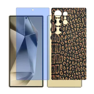 Glass Together model Blue cut screen protector for Samsung Galaxy S22 Ultra mobile phone with back cover sticker