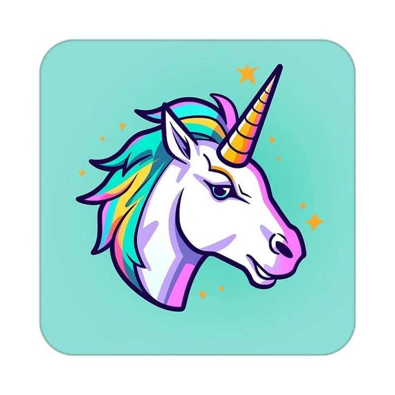 زیر لیوانی کاکتی طرح اسب تک شاخ و یونیکورن مدل mp29916