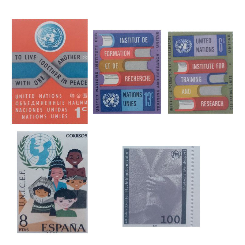 تمبر یادگاری مدل سازمان ملل مجموعه 5 عددی