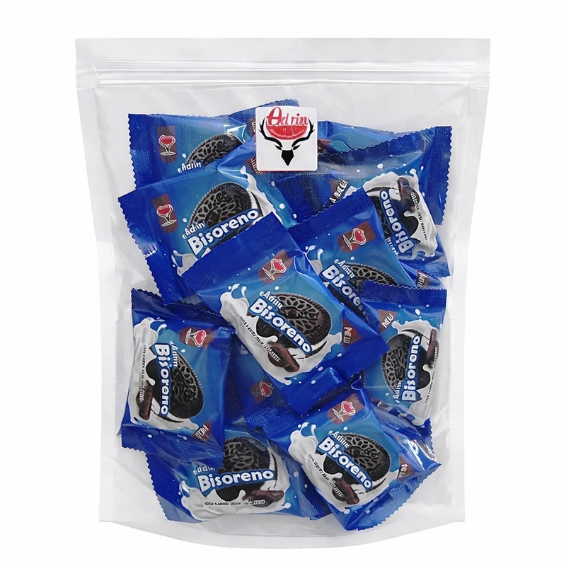 بیسکویت کاکائویی کرمدار با طعم قهوه بیسارنو آدرین - 500 گرم