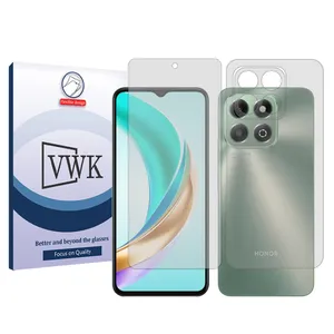 VWK Tough model transparent screen protector suitable for Honor X6b mobile phone along with the back protector