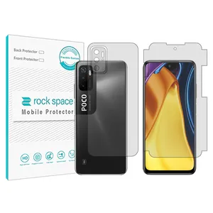 Rockspace transparent screen protector HyGEL model suitable for Xiaomi Poco M3 Poco 5G mobile phone with back protector