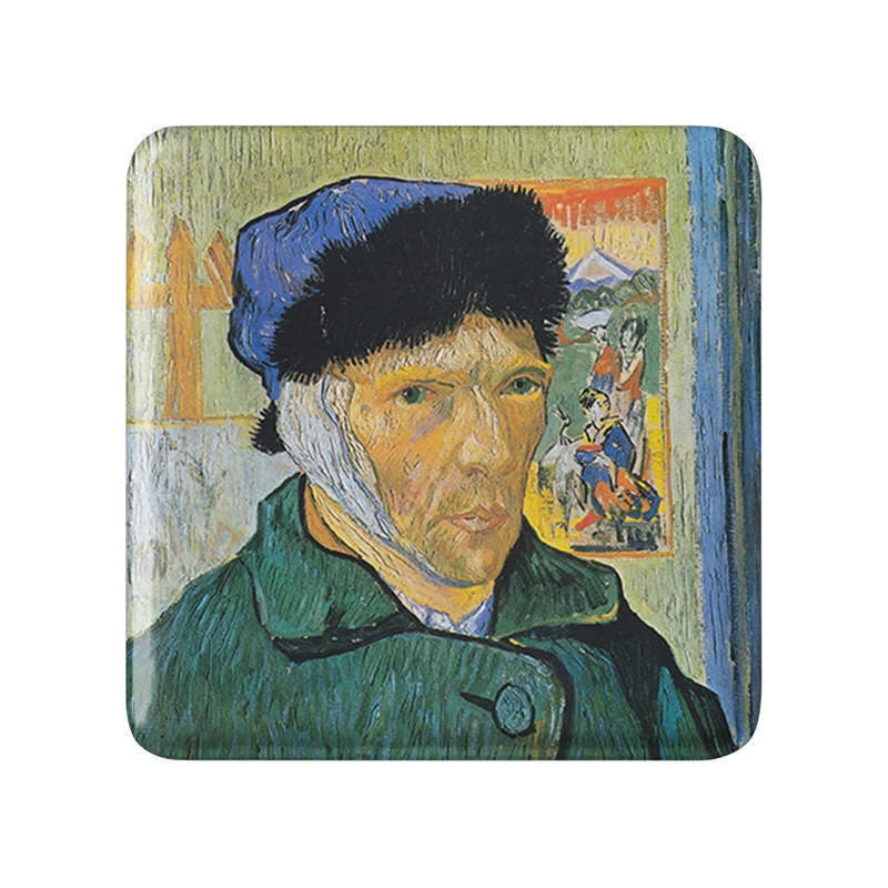 پیکسل خندالو طرح سلف پرتره ونسان ونگوگ (Van Gogh) مدل مربعی کد 36810