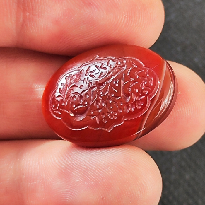 سنگ عقیق خطی طرح یا حسین کد 2800