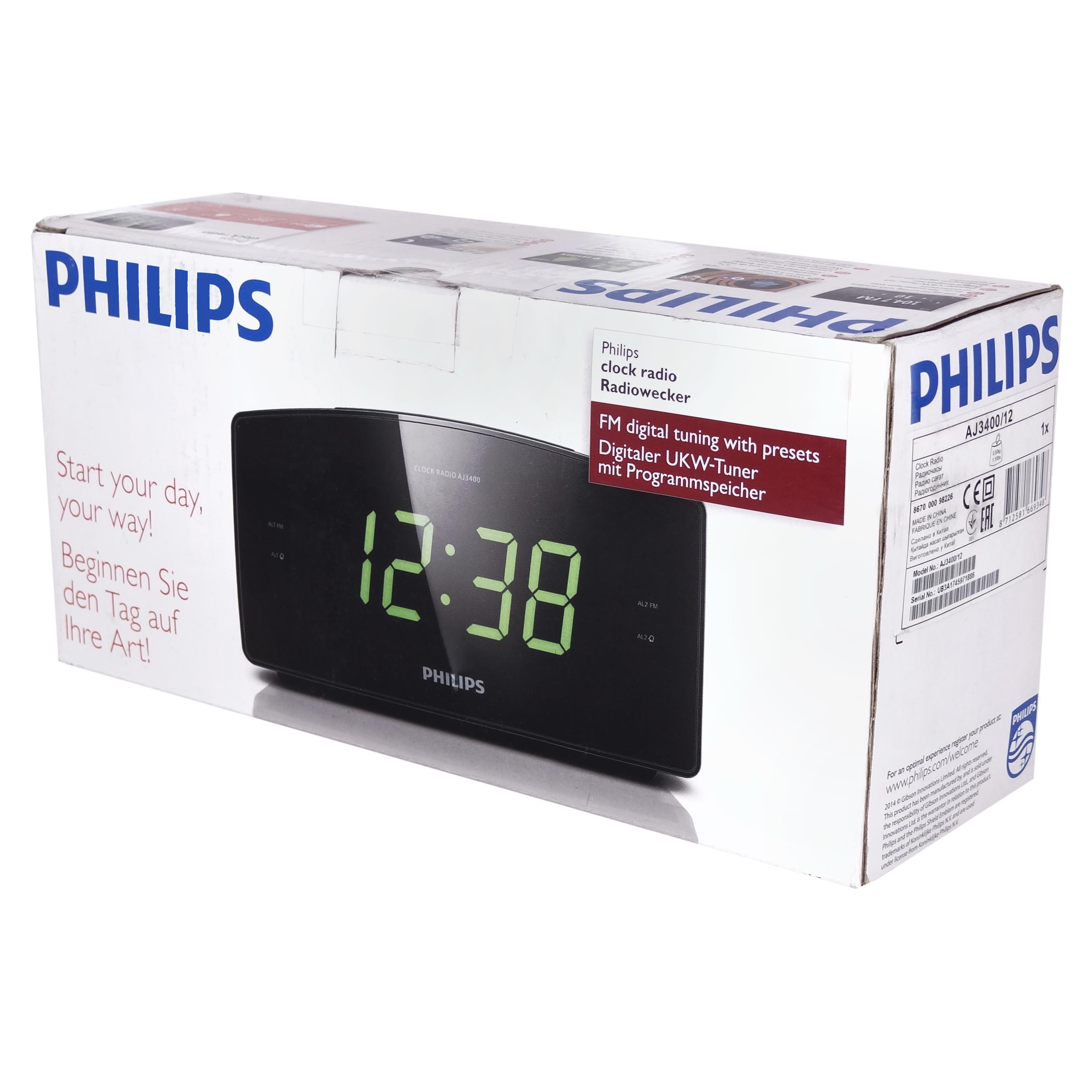 Radio reloj 2024 philips aj3400