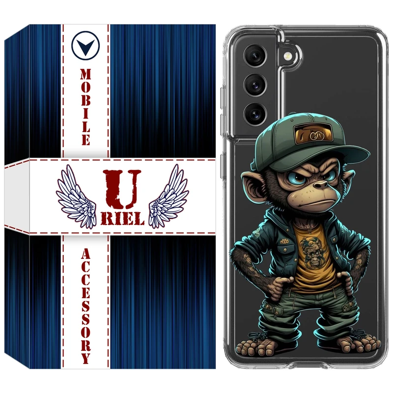 کاور  یوریل مدل Clear کد 37 طرح Monkey مناسب برای گوشی موبایل سامسونگ Galaxy S21 FE