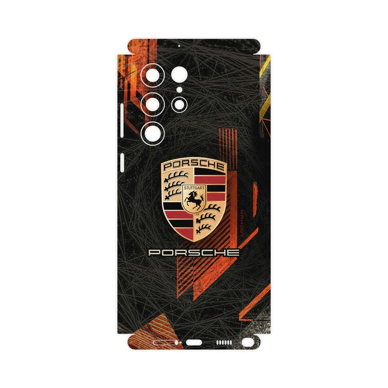 برچسب پوششی ماهوت مدل Porsche-Logo-FullSkin مناسب برای گوشی موبایل سامسونگ Galaxy S22 Ultra 5G