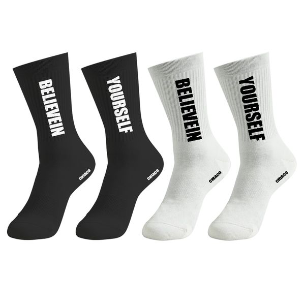 جوراب ورزشی مردانه چیاکو مدل BELIEVEIN YOURSELF کد 039 بسته 2 عددی