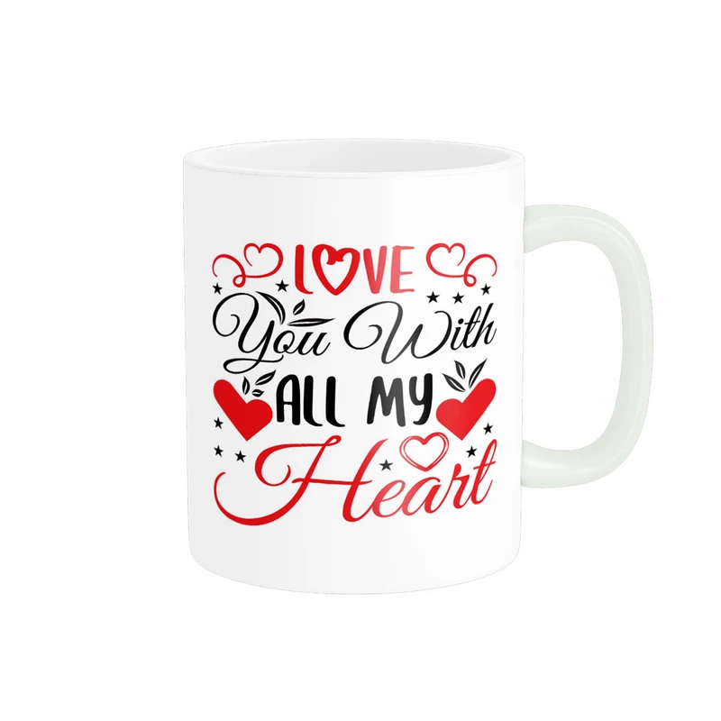 ماگ پادآفرین مدل عشق طرح قلب LOVE کد p6251