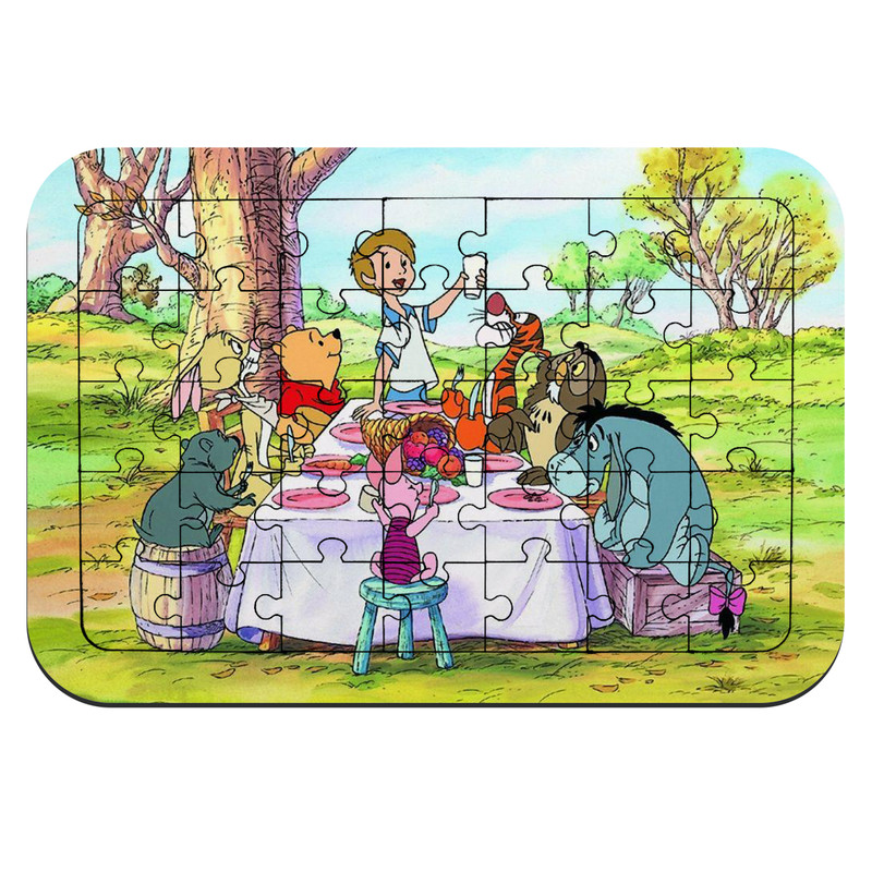  پازل 35 تکه طرح وینی د پو ، کریستوفر رابین و دوستان مدل NI1598 