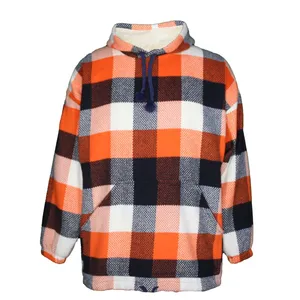 هودی زنانه مدل چهارخانه کد 301