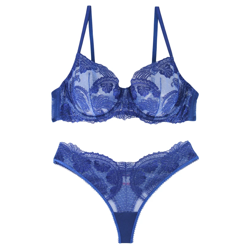 ست سوتین و شورت زنانه پدلی مدل فنردار توری کد P212