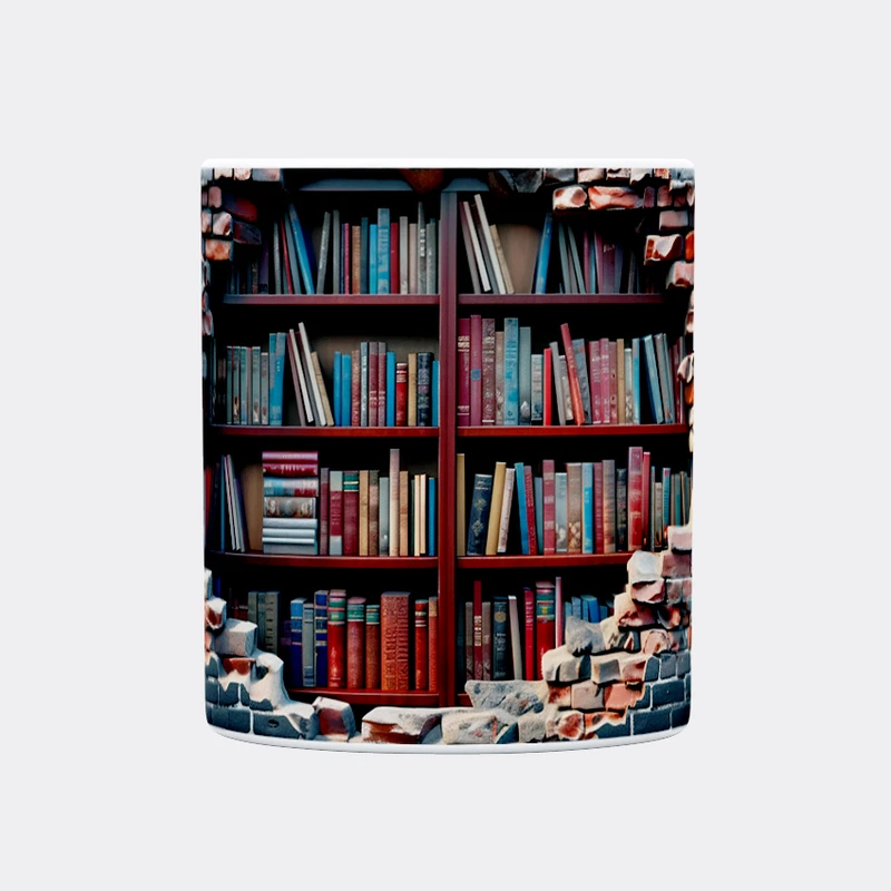 ماگ حس آمیزی طرح کتاب مدل کتابخانه کد 22