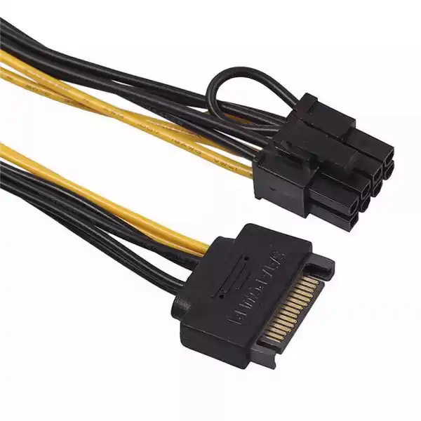 کابل تبدیل برق به 8 پین و 6 پین ساتا مدل NETPIL-7011 طول 20 سانتی متر