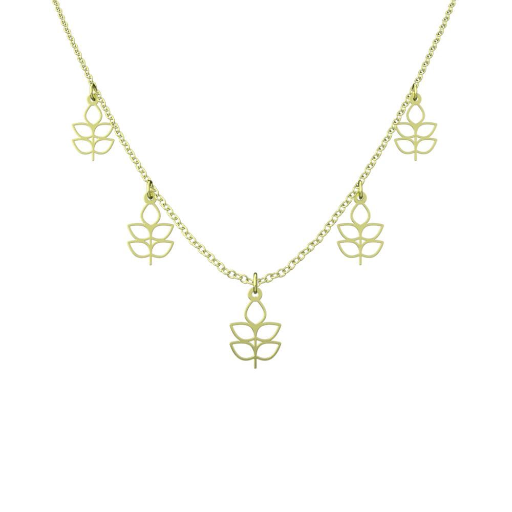 گردنبند طلا 18 عیار زنانه مدوپد مدل برگ کد RNA16005 -  - 6