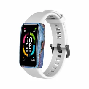 MAHOOT Blue-Ocean-Marble Cover Sticker for Huawei band 6 Smartwatch