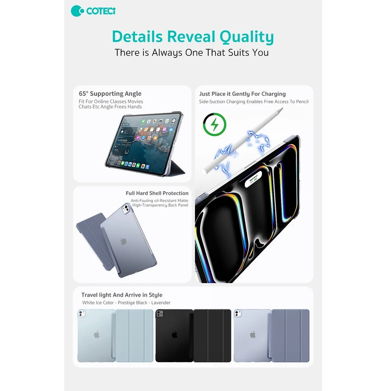 عکس شماره 6 : کیف کلاسوری کوتتسی مدل 61055 مناسب برای تبلت اپل ipad pro 11inch 2024