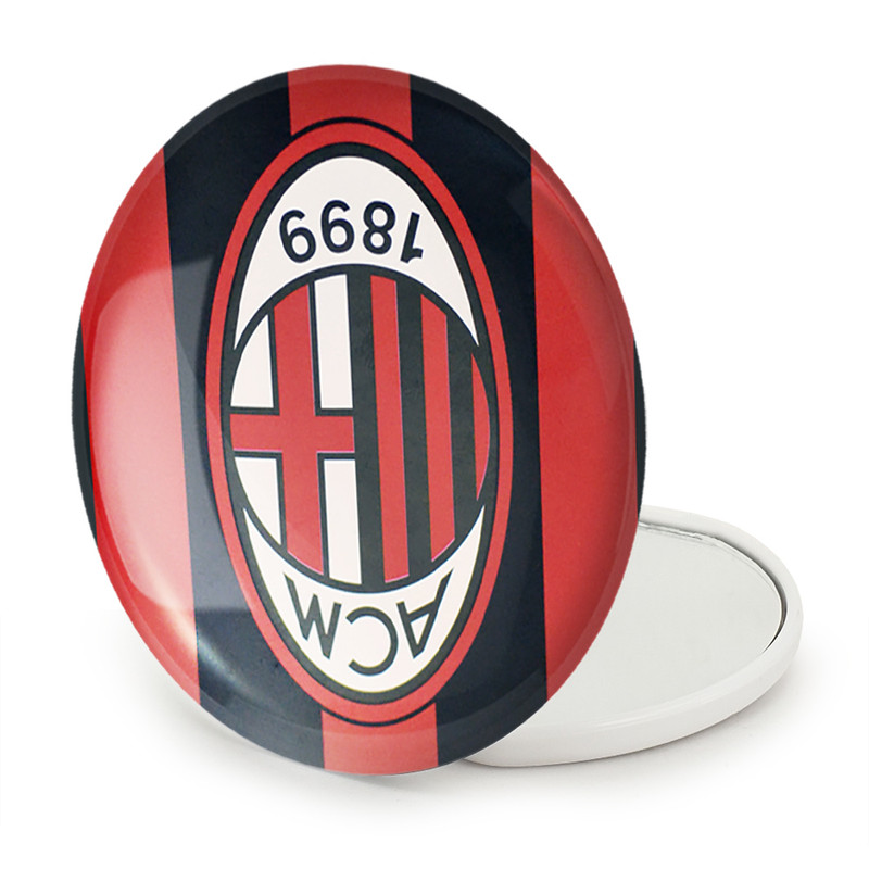 آینه جیبی خندالو طرح باشگاه آث میلان A.C. Milan مدل تاشو کد 2004