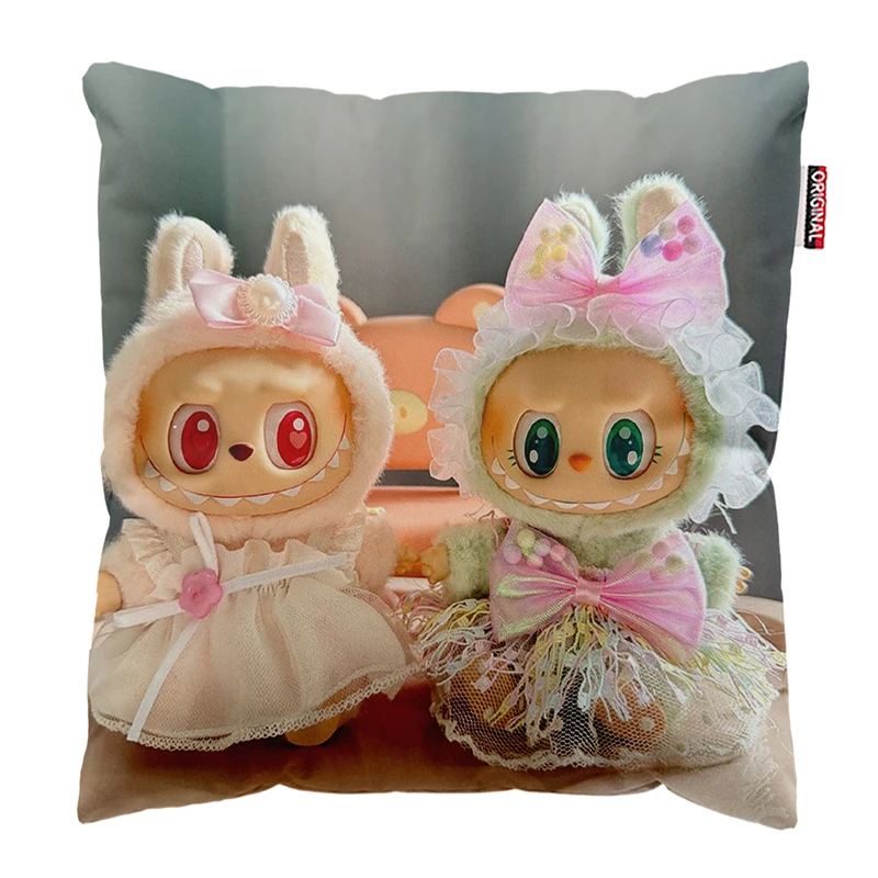 کوسن پاد آفرین مدل عروسک لبوبو کد PK401890 سایز 40*40 سانتی متر