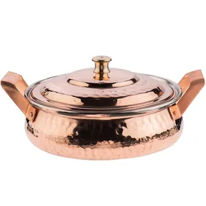 ماهیتابه مسی زنجان مدل ته گرد قطر 21 سانتی متر