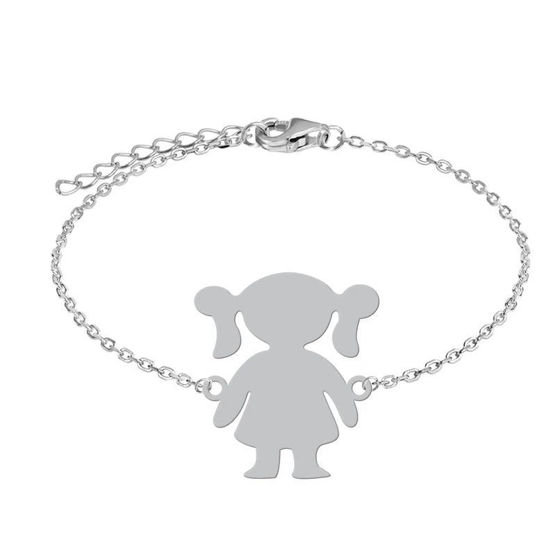 دستبند زنجیری زنانه هایکا طرح دختربچه کد zd.ha 293