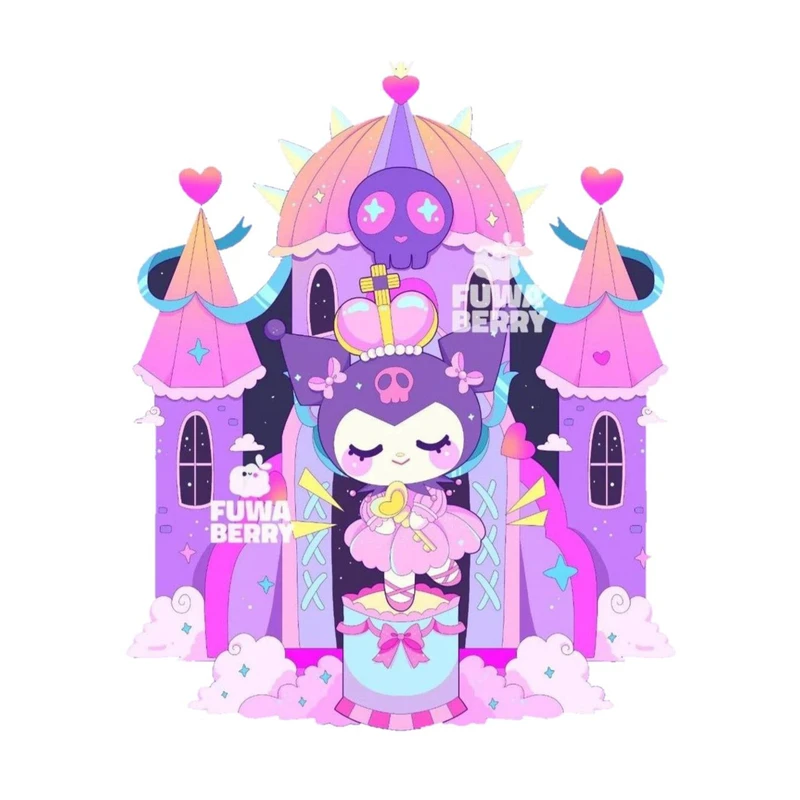 استیکر پارچه و لباس پاد آفرین مدل کارتونی کورومی kuromi کد 456