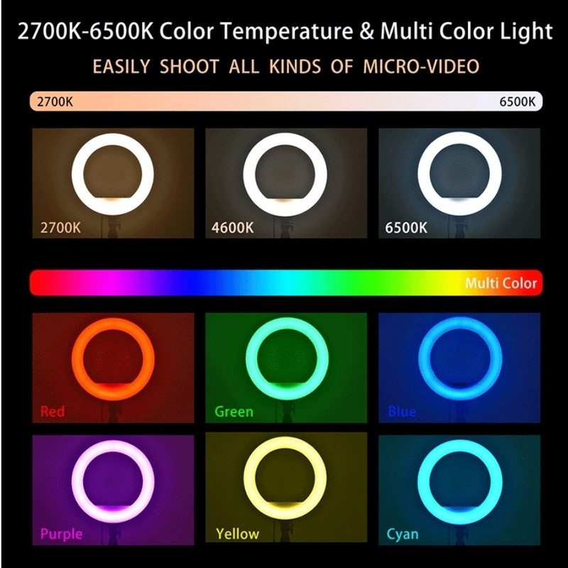 رینگ لایت مدل  RL-14 RGB 3