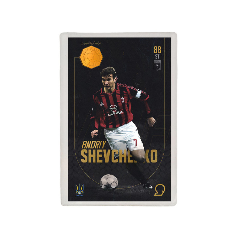 طلا گرمی 18 عیار مدوپد مدل Andriy Shevchenko طرح فوتبالی 2025 کد SO10006