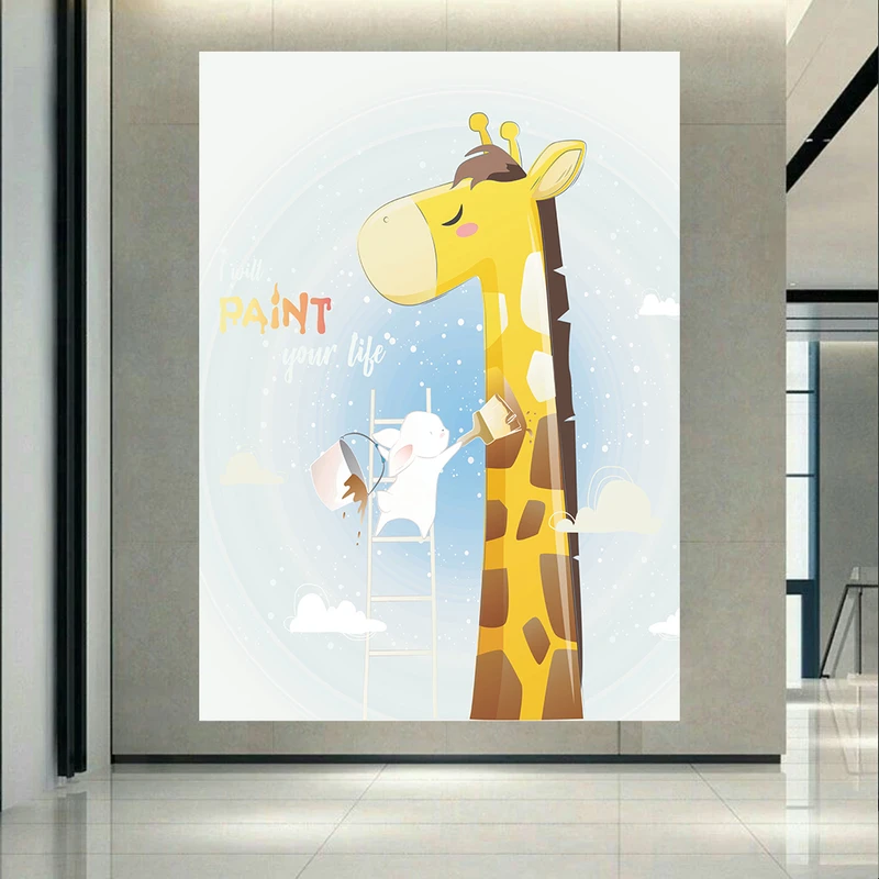  پوستر طرح بک لایت نقاشی کودکانه مدل زرافه کد AR305745