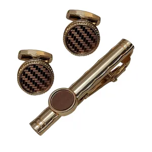 ست دکمه سردست و گیره کراوات مردانه مدل 552