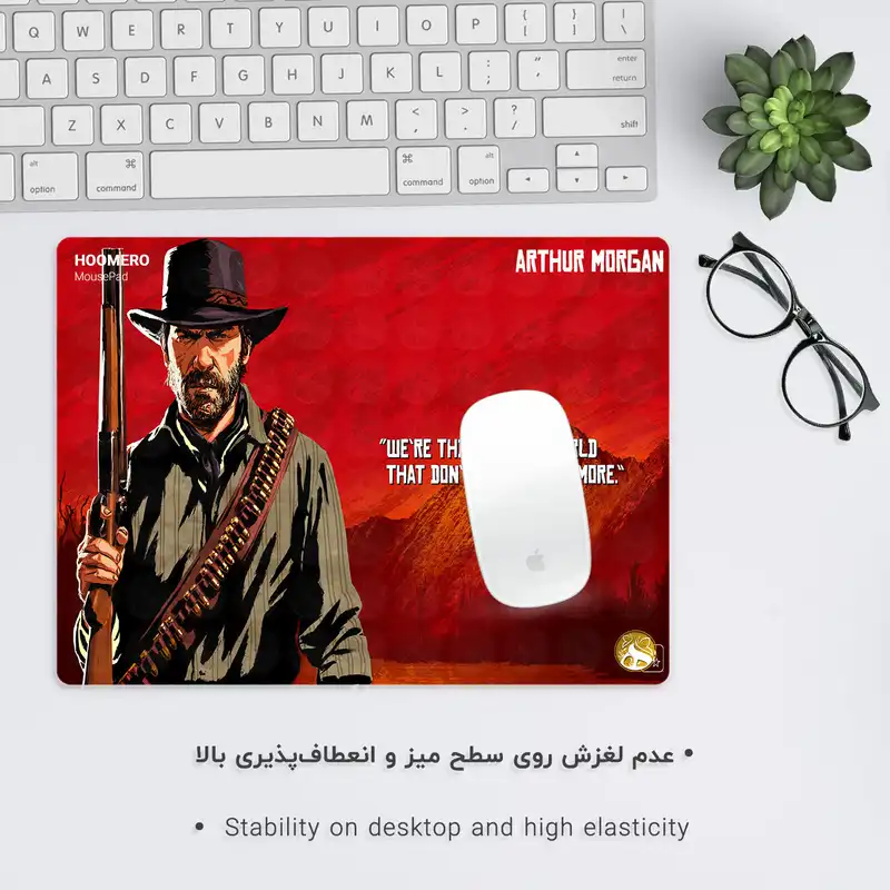 ماوس پد هومرو مدل A4513 طرح بازی Red Dead Redemption
