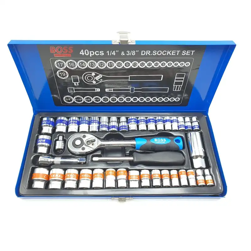 آچار بکس باس مدل BS123ST160_22 L مجموعه 40 عددی