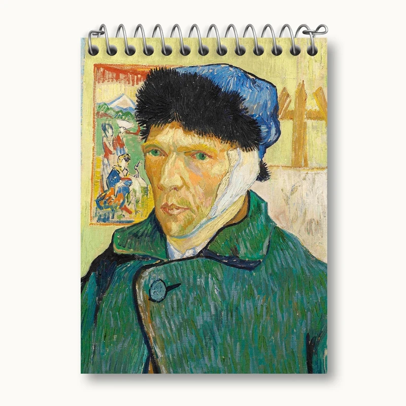 دفتر یادداشت 50 برگ خندالو مدل سلف پرتره ونسان ونگوگ کد 25475