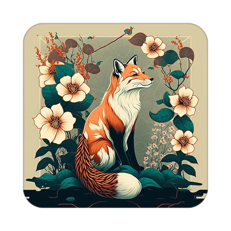 زیر لیوانی کاکتی طرح حیوانات رنگی مدل mp26250