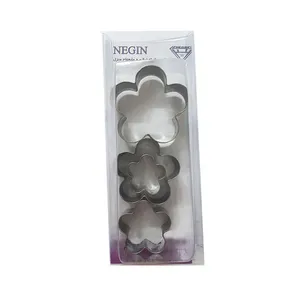 کاتر شیرینی پزی نگین طرح گل مجموعه 4 عددی
