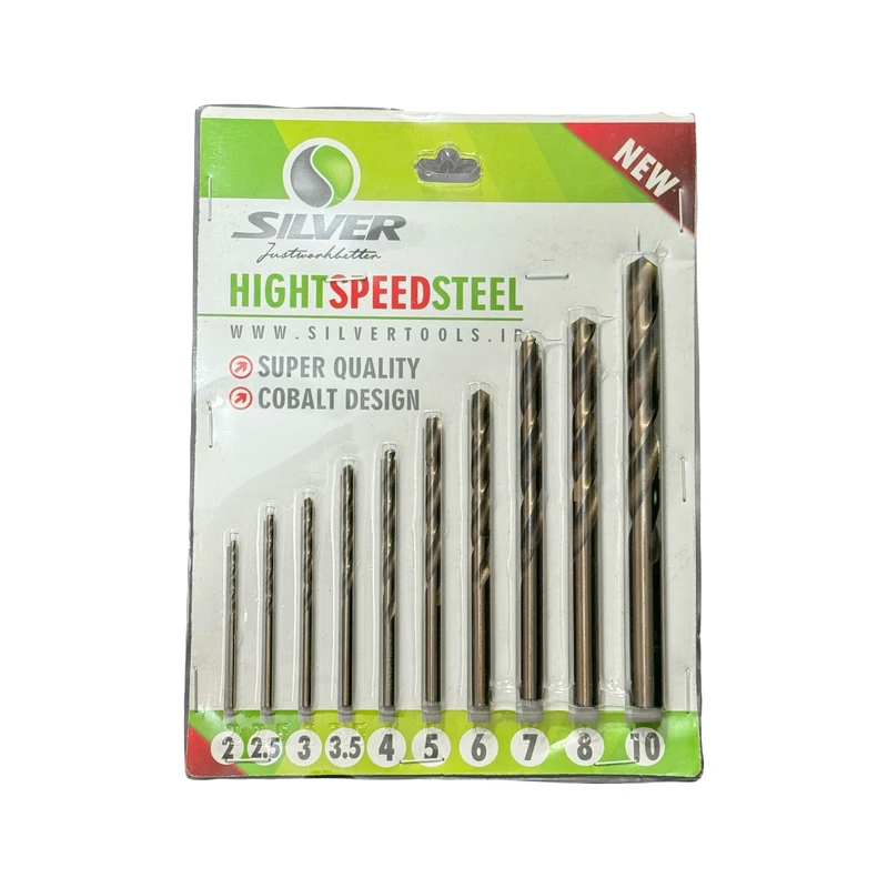 مته آهن سیلور مدل کبالت مجموعه ده عددی