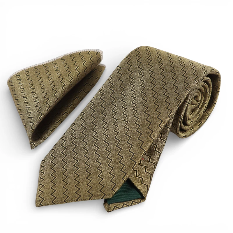 ست کراوات و دستمال جیب مردانه نسن مدل V58