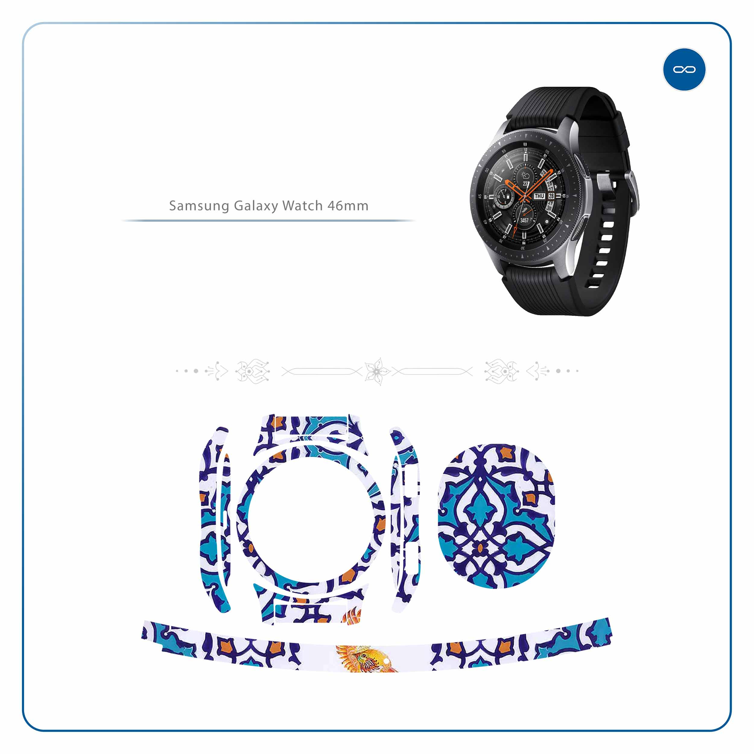 برچسب ماهوت طرح Homa-Tile مناسب برای ساعت هوشمند سامسونگ Galaxy Watch 46mm