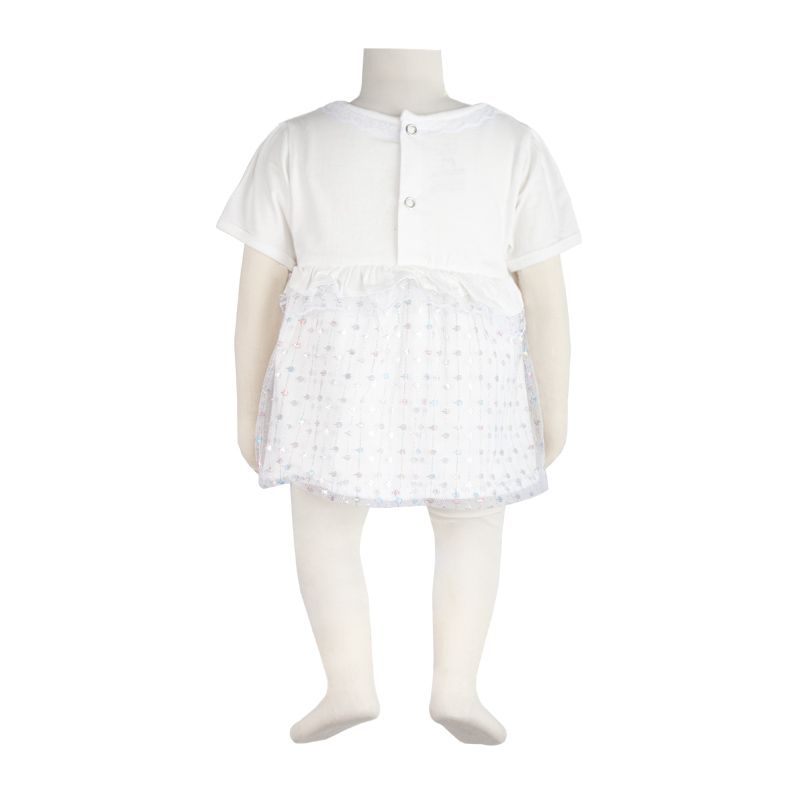 ست پیراهن و شورت نوزادی دخترانه آدمک مدل پروانه کد 127400 رنگ سفید -  - 5