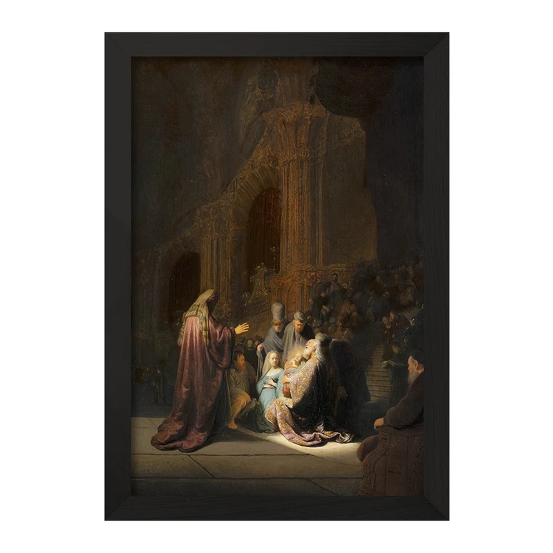 تابلو خندالو مدل نقاشی آهنگ ستایش سیمئون اثر رامبراند کد F12243